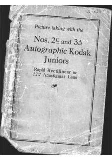 Kodak Autographic Kodak Junior 3 A manual. Camera Instructions.